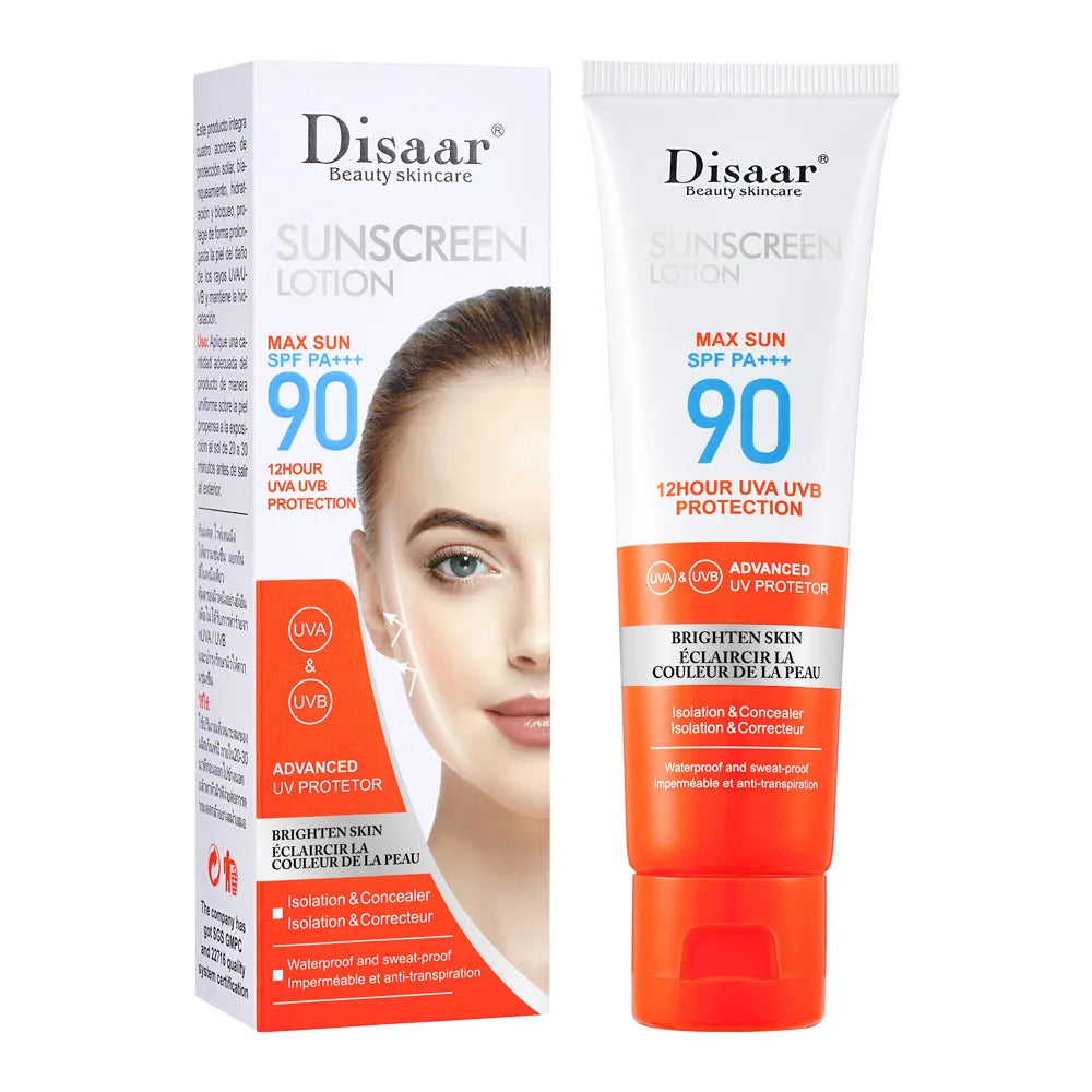 50ml Facial Body Sunscreen Whitening Sun Cream Sunblock Skin Protective Cream Anti-Aging Oil-control Moisturizing SPF 90+++ Face