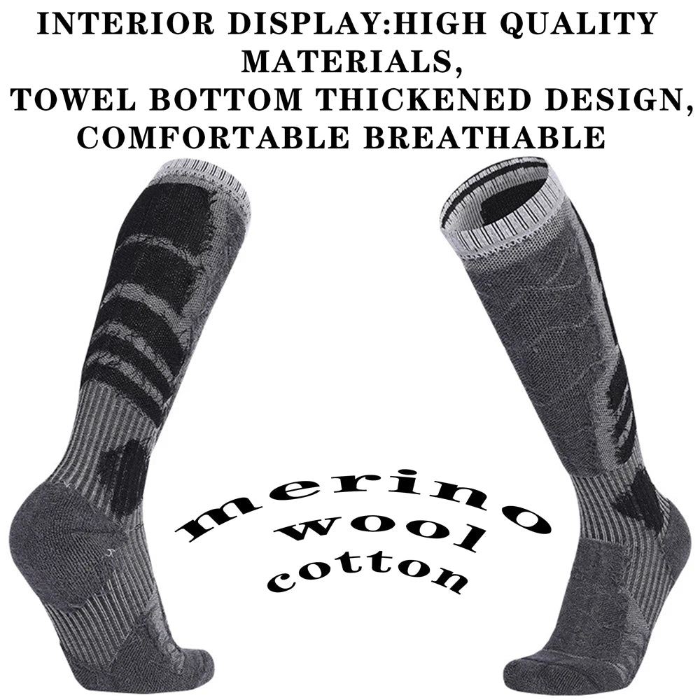 M&T Wear - Men’s Winter Merino Wool Thermal Ski Socks
