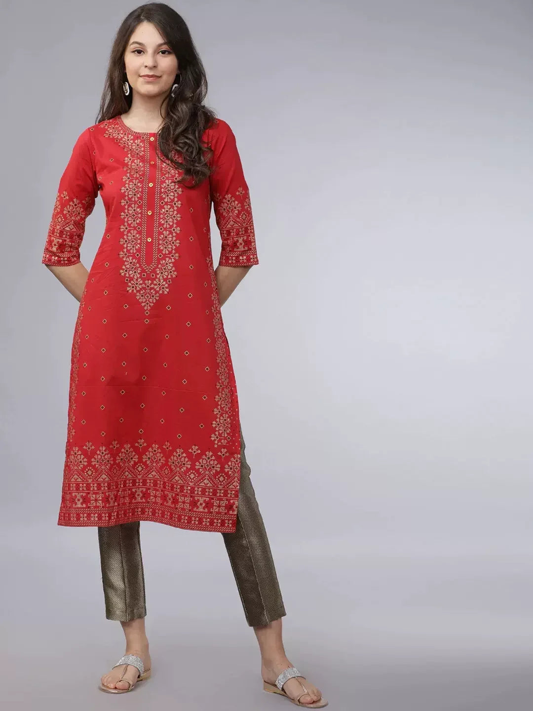 M&T Wear - Pakistani Cotton Floral Printed Kurti for Women