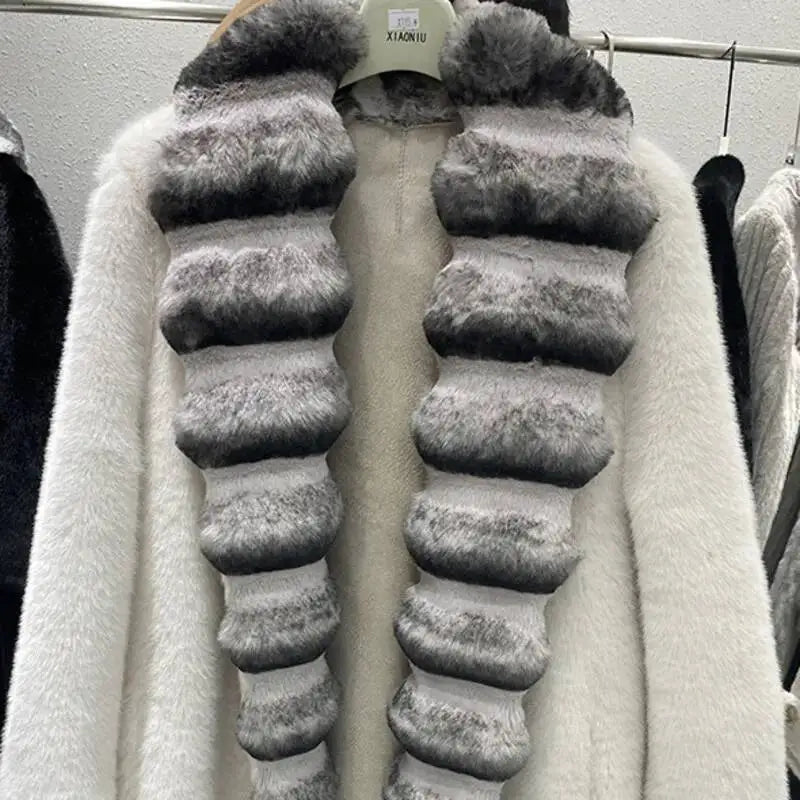 M&T Wear - Women's Faux Sheepskin Loose Fit Winter Coat