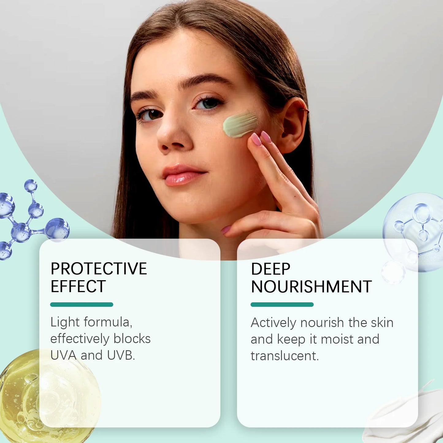 Anti Sun Cream SPF50 UV Defense Broad Spectrum Sunlight Protection Reduce Redness Hydrating Waterproof Prevent Sunburn Sunscreen