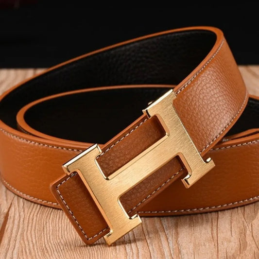 M&T Wear - Classic H Logo PU Leather Business Belt
