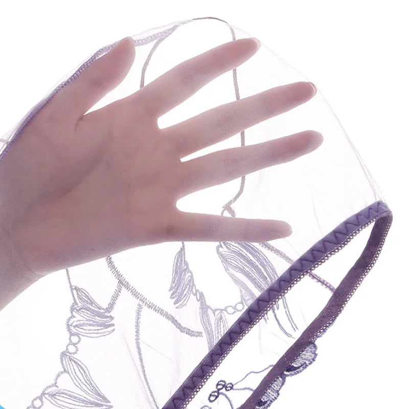 M&T Wear - Plus Size Sexy Perspective Flower Embroidery Low Waist Panties