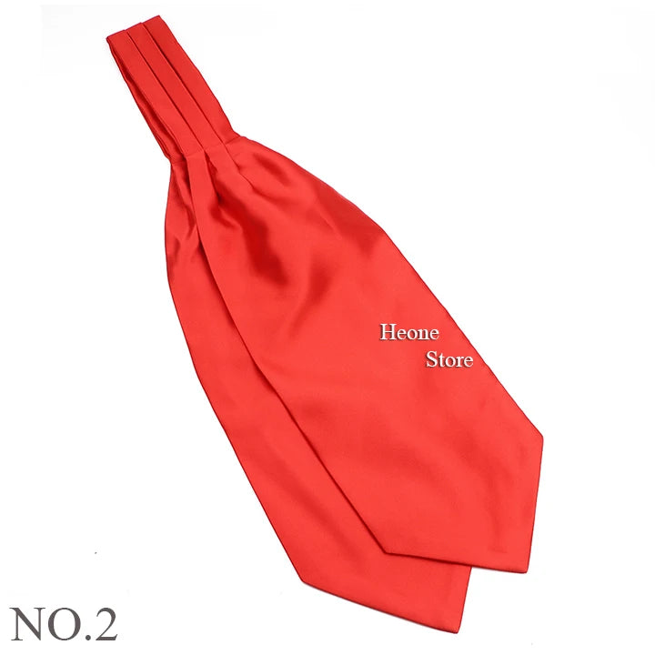 Luxury Mens Scarf Tie Solid Color Dot Geometric Pattern Floral Jacquard Woven Polyester Silk Ascot Cravat Tuxedo Suit Shirt Gift