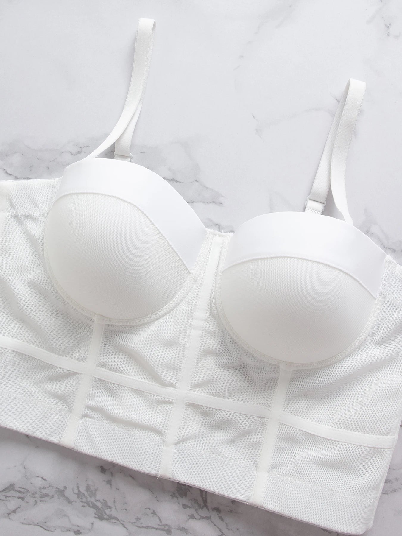 M&T Wear - Breathable Bra Buckle Style Design Adjustable Size Solid Color Simplicity Elegant Comfortable New Shoulder Strap Gauze Bra