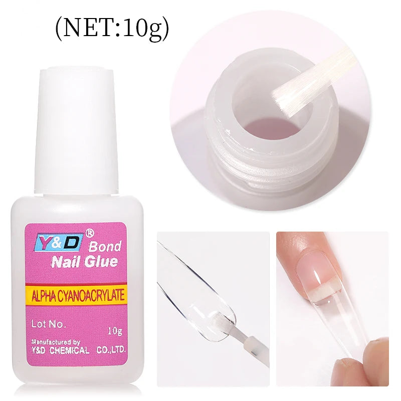 M&T Wear - 10g Nail Glue for False Nails – UV Gel & Acrylic Nail Adhesive