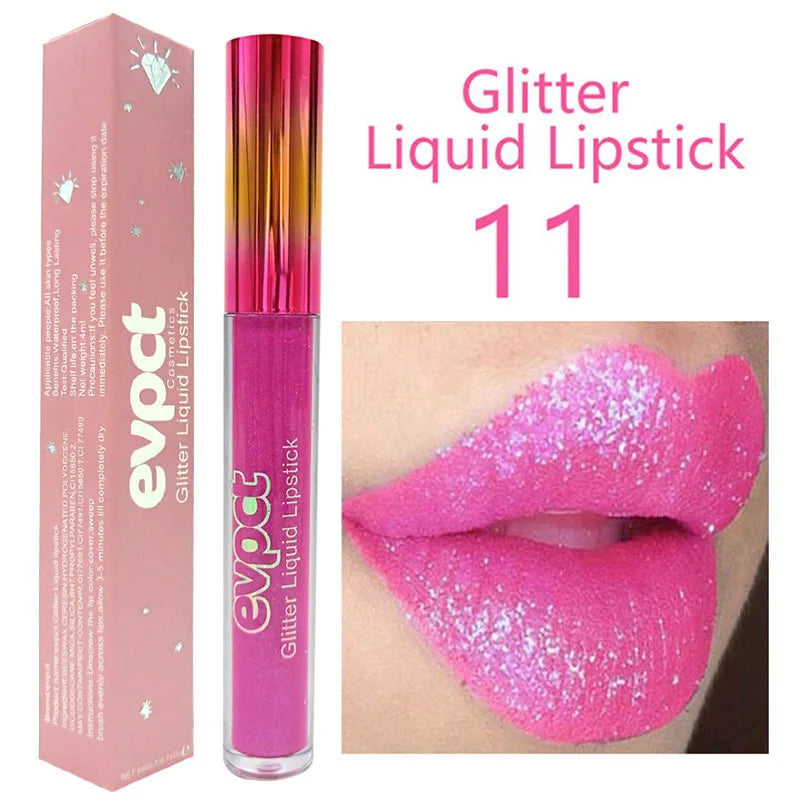 M&T Wear - Diamond Shine 15-Color Glitter Liquid Lipstick
