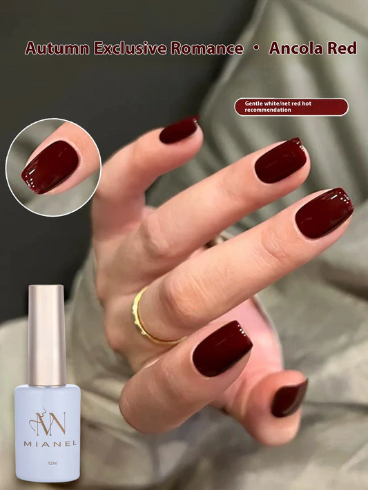 M&T Wear - Red Gel Nail Polish 12ml | Cherry, Wine, and Brown Shades