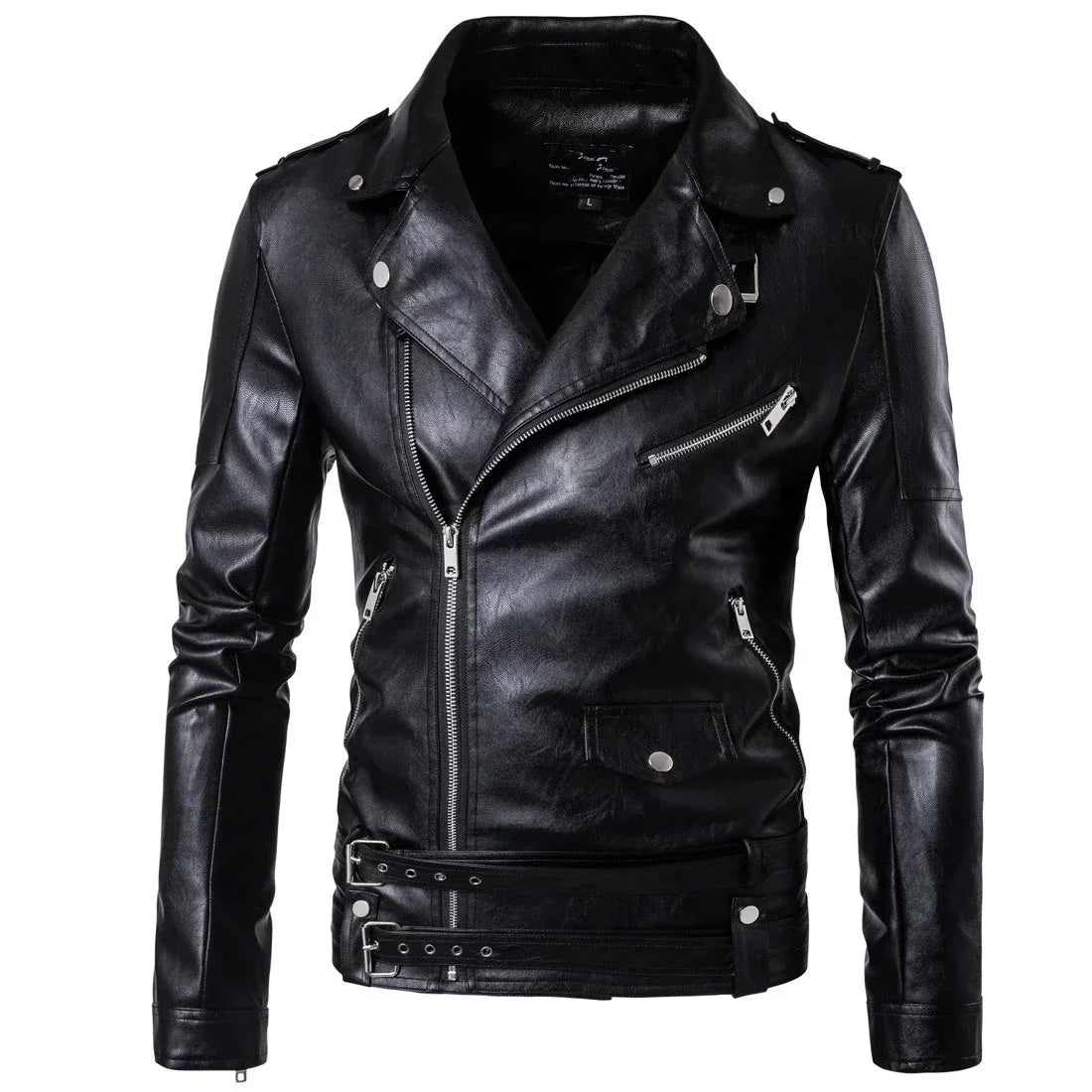 M&T Wear - Men Outdoor Sport Leather Jacket Motorcycle Cool Coat Jacket Men Lapel Leather Jackets Mens Fashion Clothing Real Leather Coat