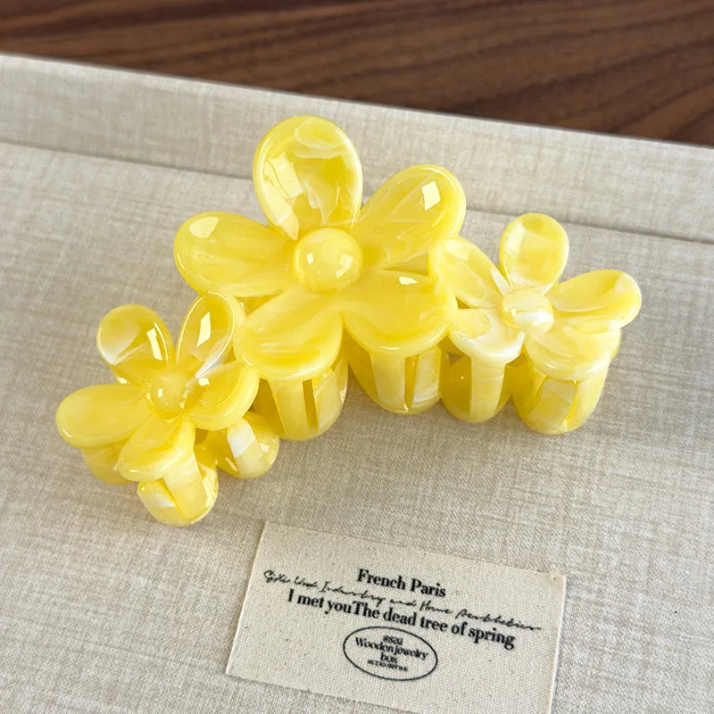 M&T Wear - Hawaii Plumeria Hair Claw Clips 2025 Non-Slip Flower Hair Accessories