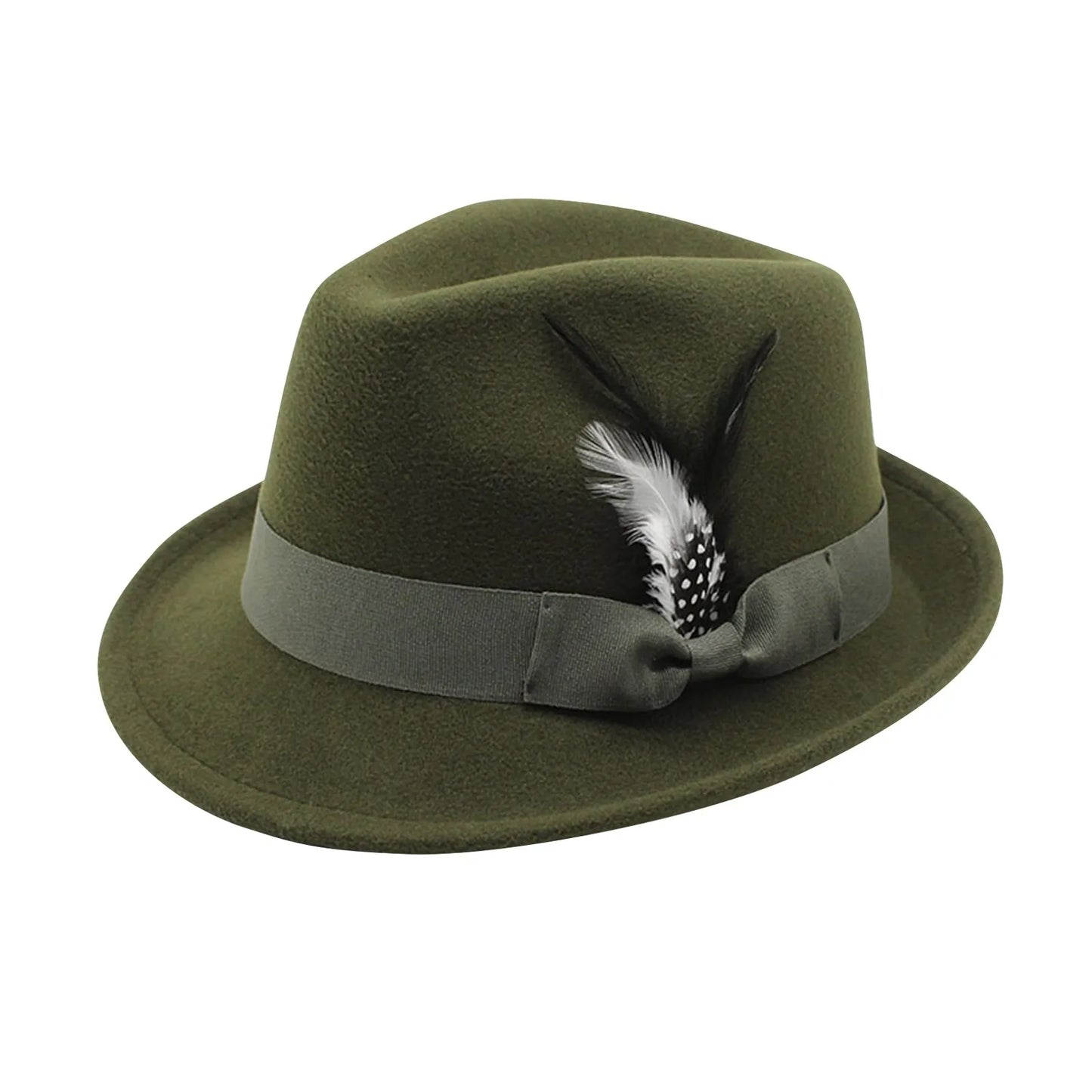 M&T Wear - Elegant Feather Felt Jazz Top Hat