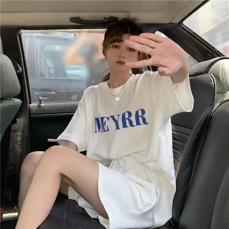 M&T Wear - Casual Tracksuit Woman Shorts Stylish Short Sets for Women 2 Pieces Classic Summer Fashion 2024 Top and Bottom New in Matching
