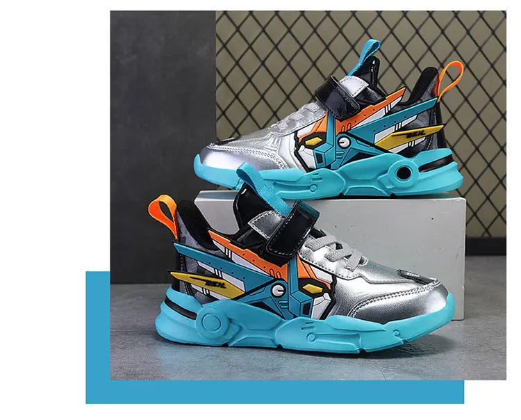 M&T Wear - Kids Sneakers Boys Sports Running Shoes Anti-Skid Leather Fashion Tennis Walking Footwear Comfort Children Casual Athletic Shoes