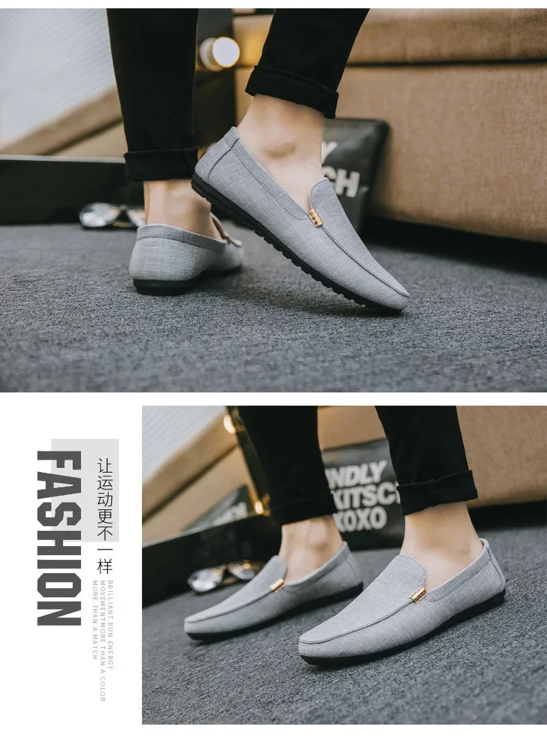 M&T Wear - Shoes Men Casual  Comfort Men Shoes Denim Male Shoes Adult Footwear 2024 New  Loafers Canvas  Sneakers Driving