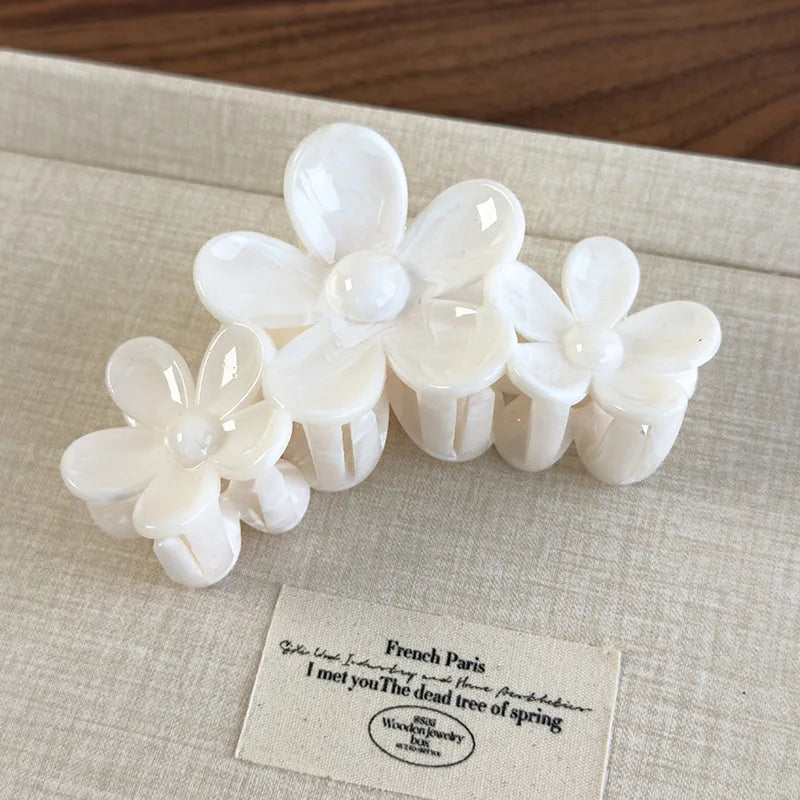 M&T Wear - Hawaii Plumeria Hair Claw Clips 2025 Non-Slip Flower Hair Accessories