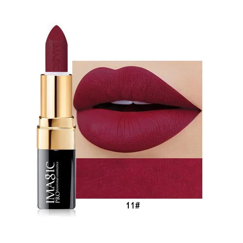M&T Wear - IMAGIC Long-Lasting Matte Lipstick – 12 Shades of Smooth, Waterproof, and Moisturizing Lip Color
