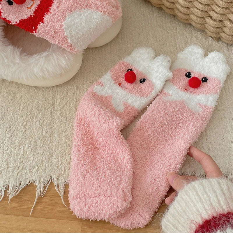 M&T Wear - Winter Women’s Thick Fuzzy Cartoon Socks
