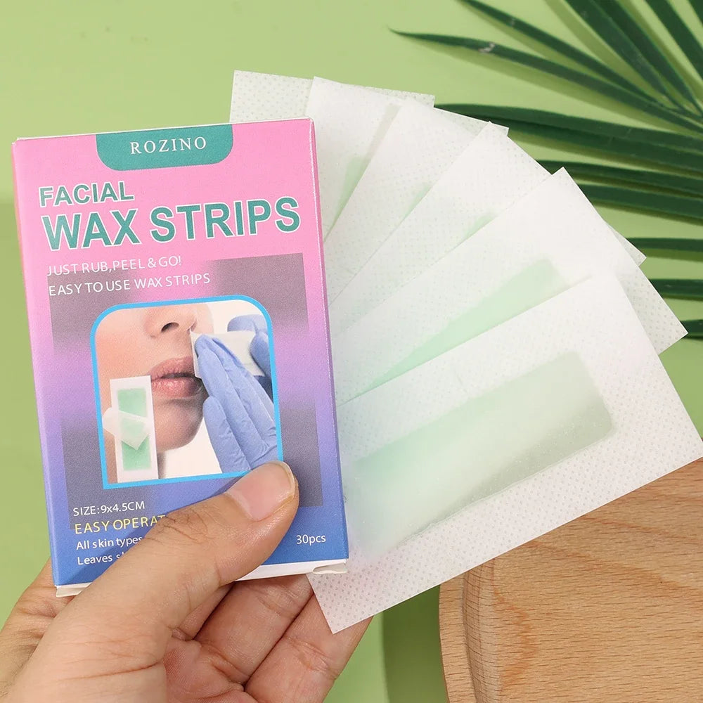 M&T Wear - 60 Sheets Hair Removal Wax Strips | Quick & Gentle Hair Removal for Face, Arms & Legs
