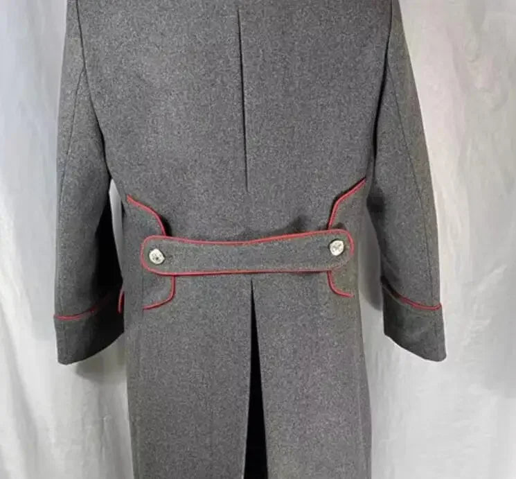 Soviet Union Officer's Coat Long Men Thick Grey Winter Overcoat Vintage Military Head