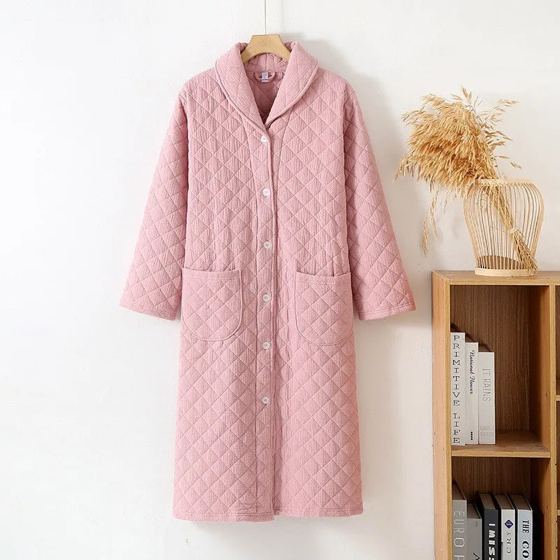 M&T Wear - Warm Cotton Padded Winter Bathrobe