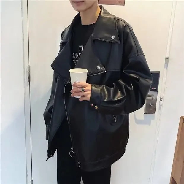 M&T Wear - Trendy Leather Jacket for Men Casual Man Coat Korean Reviews Many Fast Delvery Stylish Harajuku Y2k Cold Vintage New In Deals