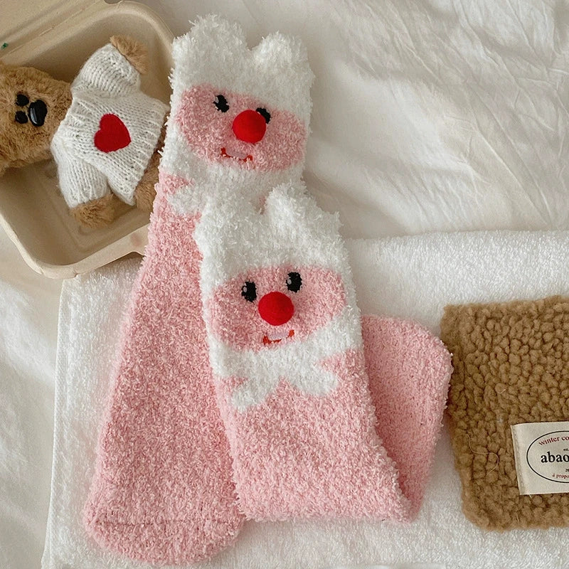 M&T Wear - Winter Women’s Thick Fuzzy Cartoon Socks