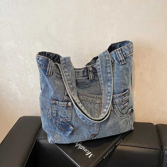 M&T Wear - 2025 Retro Denim Tote Bag for Women