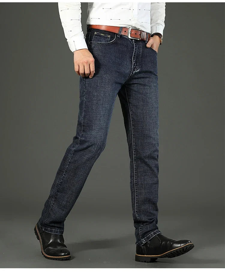 M&T Wear - Men’s Knee-Length Straight Jeans – Smart Casual Style