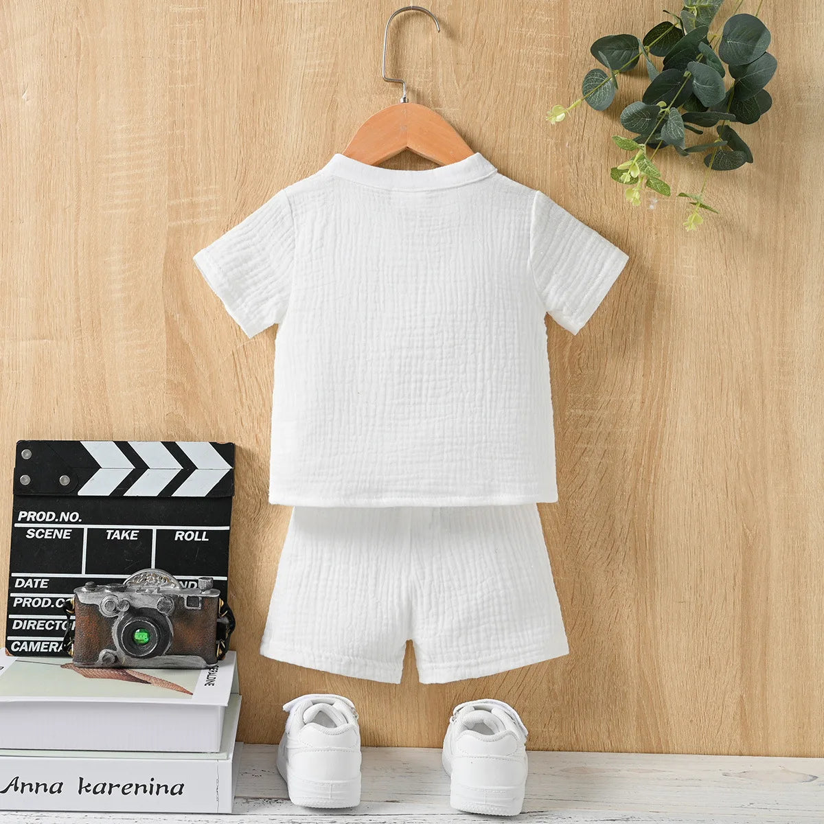 M&T Wear - Kids Clothes 2 Piece Set Summer New Boys Casual Pockets Sports Suit Cotton Leisure T-shirt Cute clothing Solid Color Loungewear