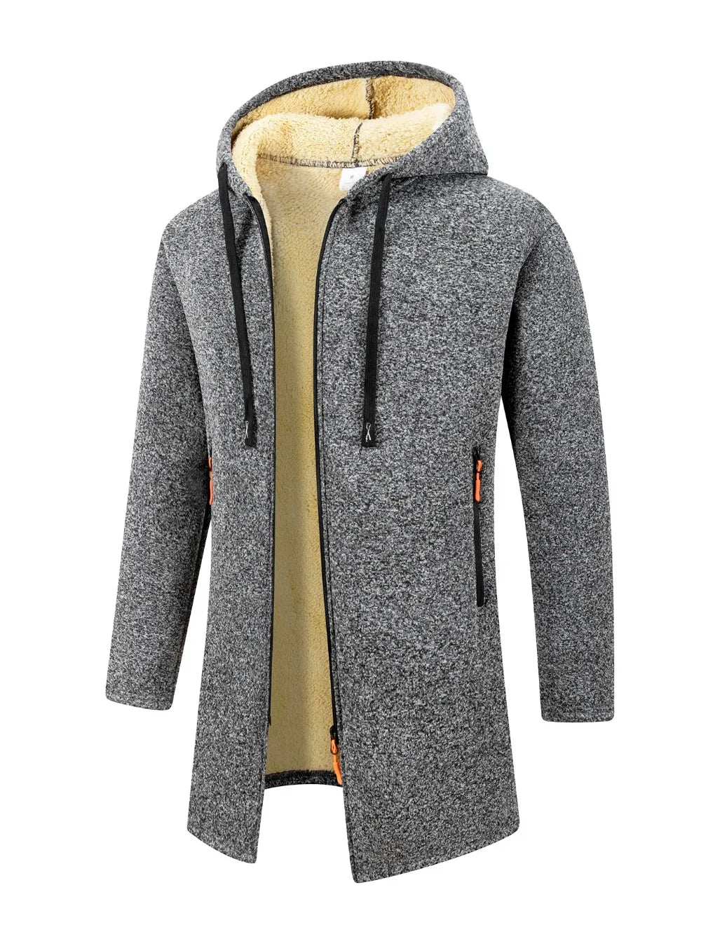 M&T Wear Men’s Thickened Winter Overcoat Hoodie – Warm Fleece Casual Jacket