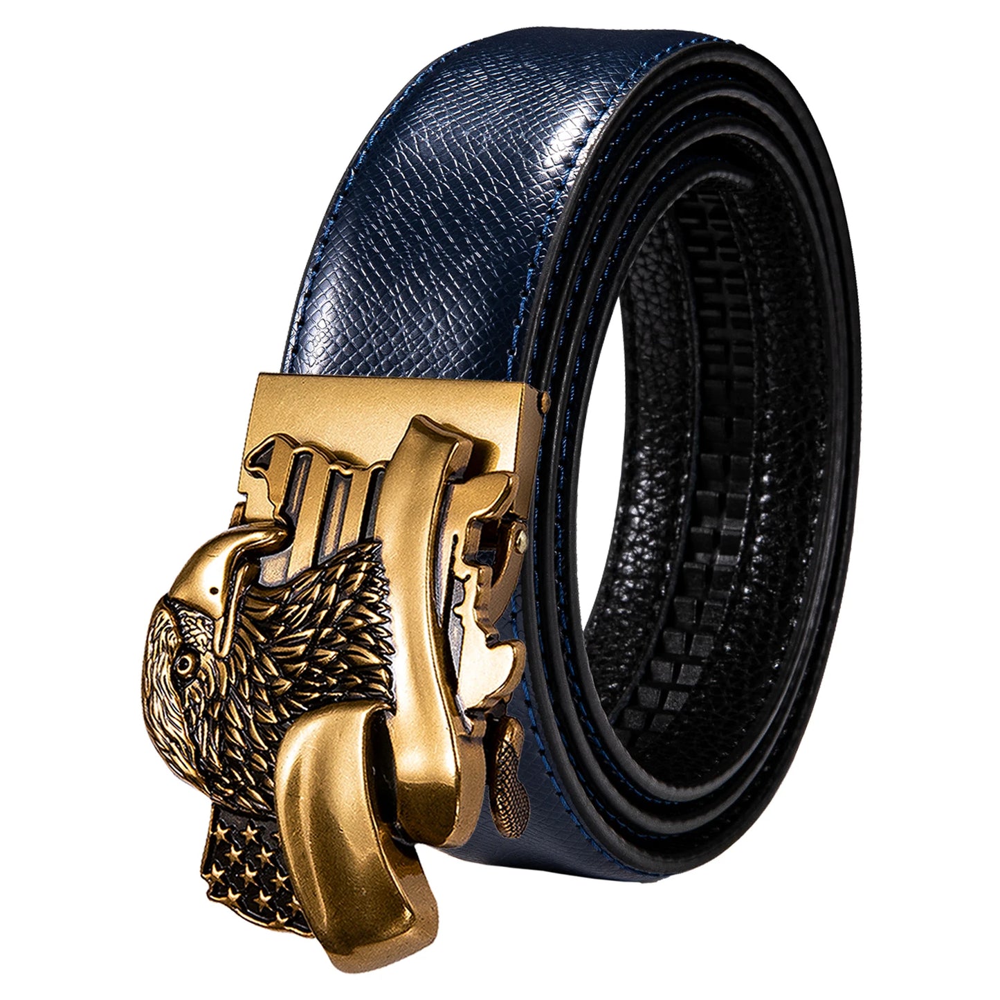 M&T Wear - Luxury Gold Buckle Cowskin Genuine Leather Belt