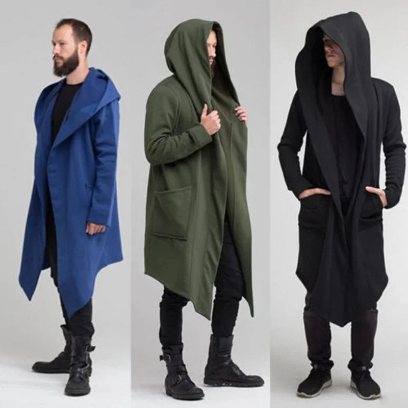 Oversized Hooded Cardigan Jacket - Unisex Spring Warm Coat, Solid Color Hoodie for Men & Women