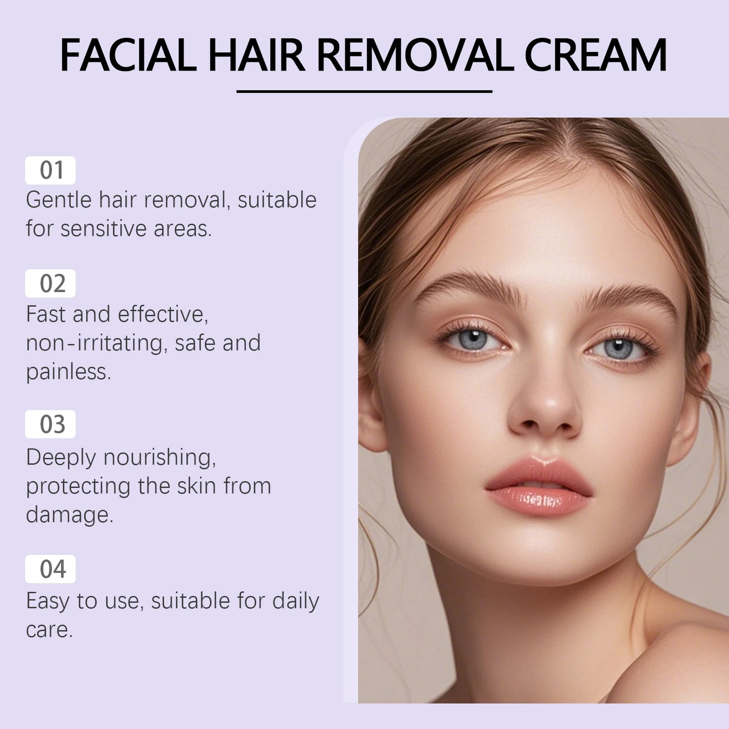 M&T Wear - Facial Hair Removal Cream | Painless, Gentle & Nourishing Skin Care (30g)