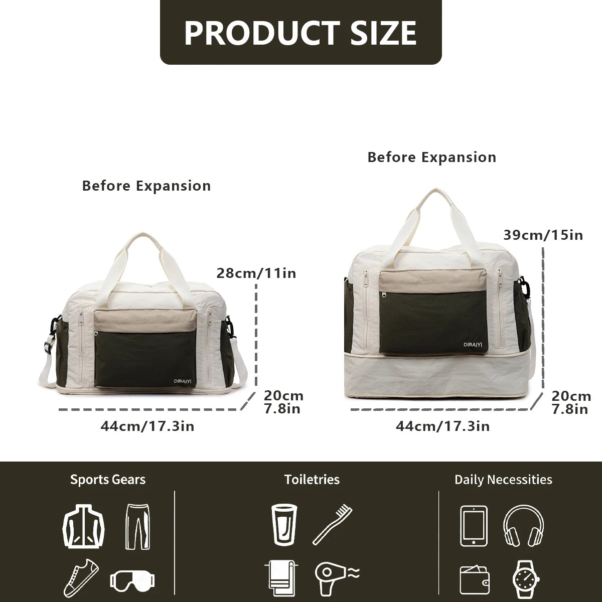 M&T Wear - Multifunctional Large Capacity Travel Duffle with Shoe Compartment