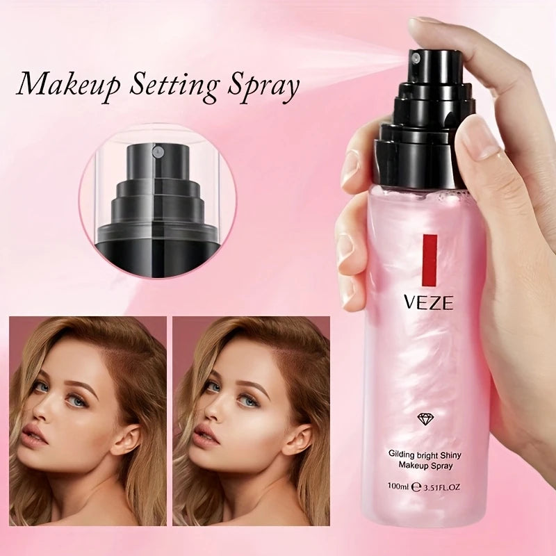 100Ml Setting Spray,Glossy Matte Base Makeup,Mattifying Lightweight & Hydrating Make-up Fixer Spray Makeup Fixation for All Skin