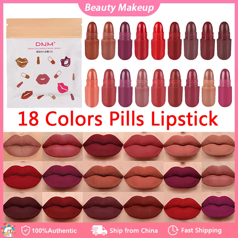 M&T Wear – Velvet Matte Mini Pill Lipstick Set (6/10/18 Colors)