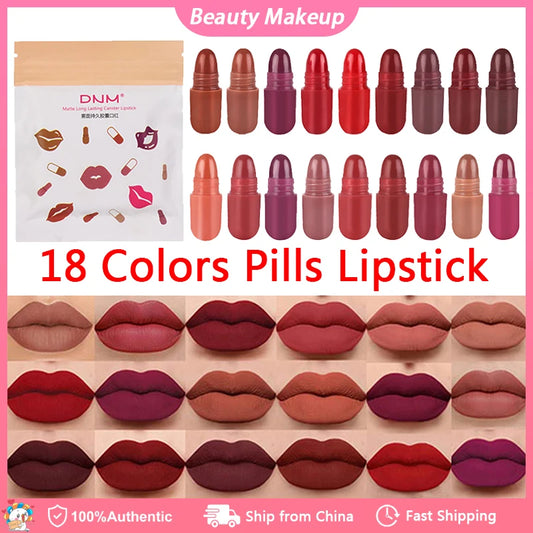 M&T Wear – Velvet Matte Mini Pill Lipstick Set (6/10/18 Colors)