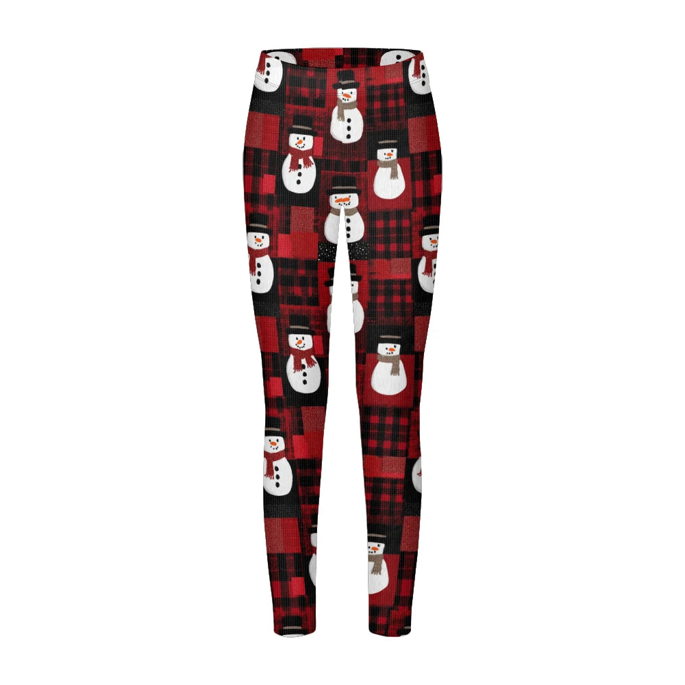 M&T Wear - Winter Snowflake & Checkered Warm Leggings