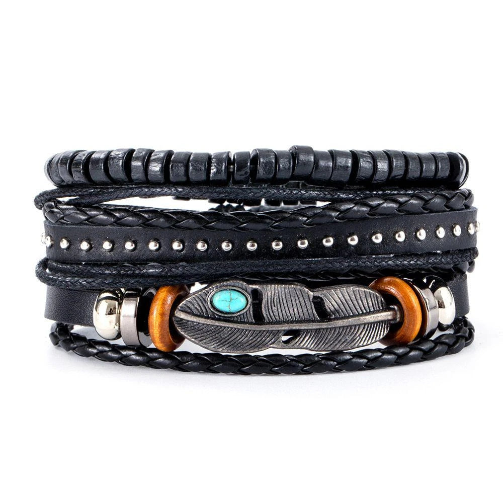 M&T Wear - 06 2024 Leather Braided Bracelet for Men