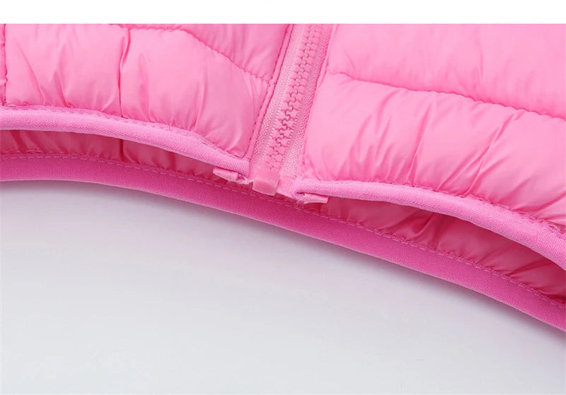 M&T Wear - Kids Down Jackets For 3-14 Years Autumn Winter Boys Girls Warm Solid Down Coats Teens Hooded Zipper Outerwear Children Clothing