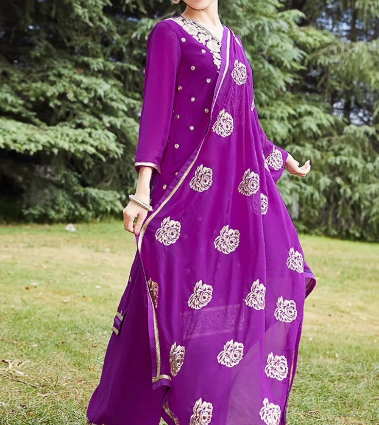 M&T Wear - Traditional Women's Ethnic Dance Costume Sari Next  Chaabi Three Piece Set