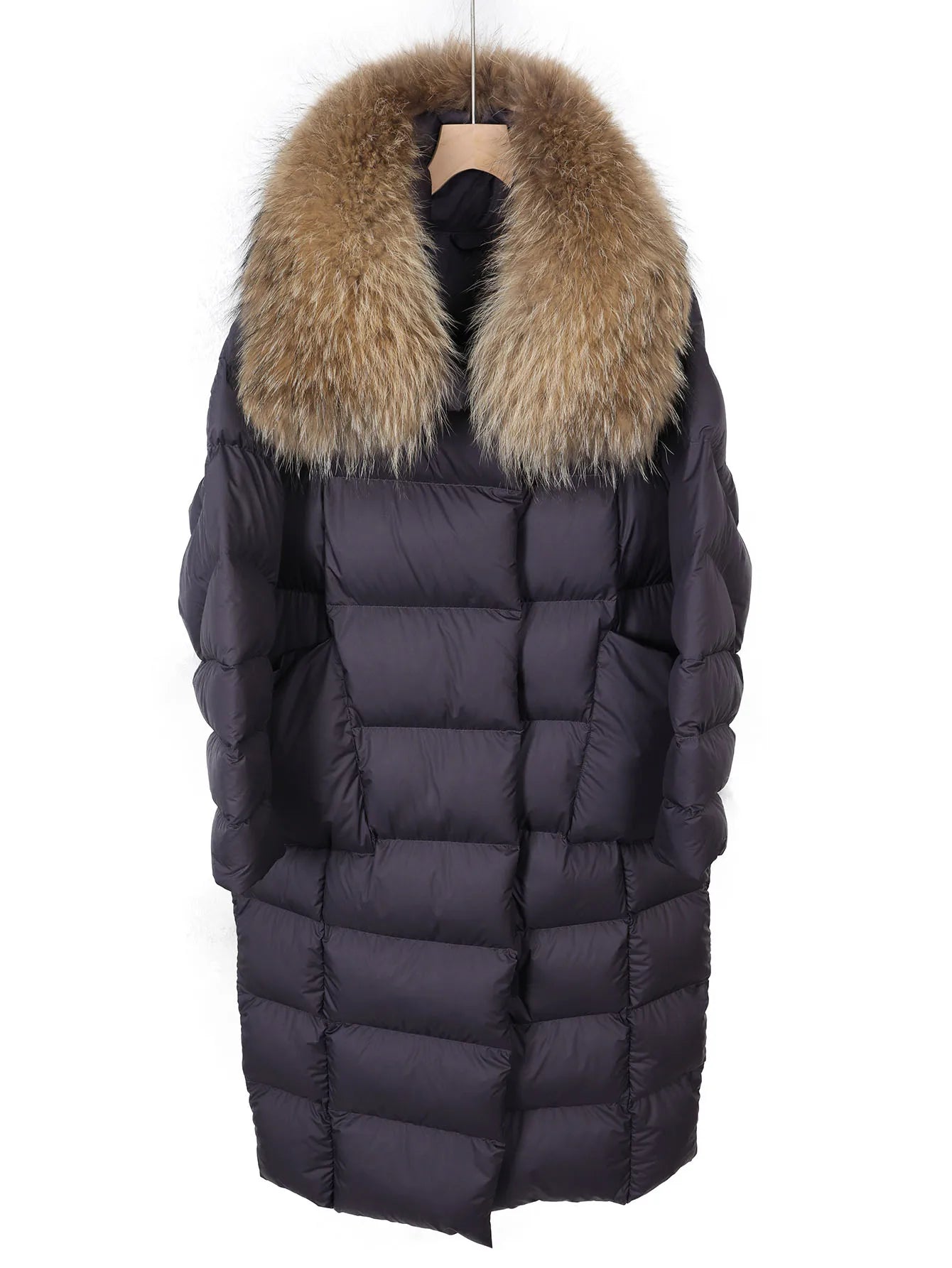 M&T Wear - The Ultimate Luxury Knee-Length White Down Puffer Coat