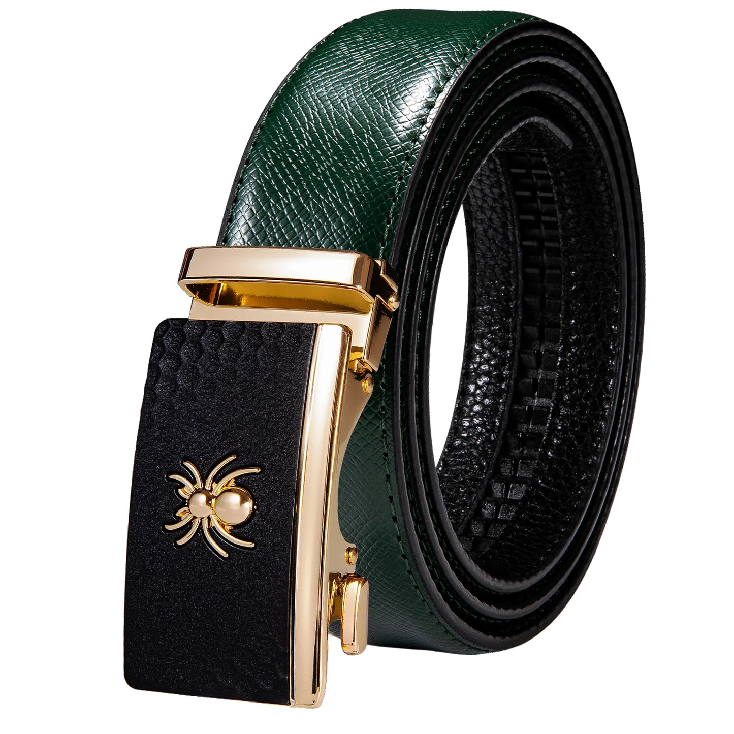 M&T Wear - Luxury Gold Buckle Cowskin Genuine Leather Belt