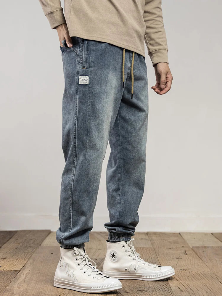 M&T Wear - Classic Washed Blue Denim Jeans for Men American Minimalist