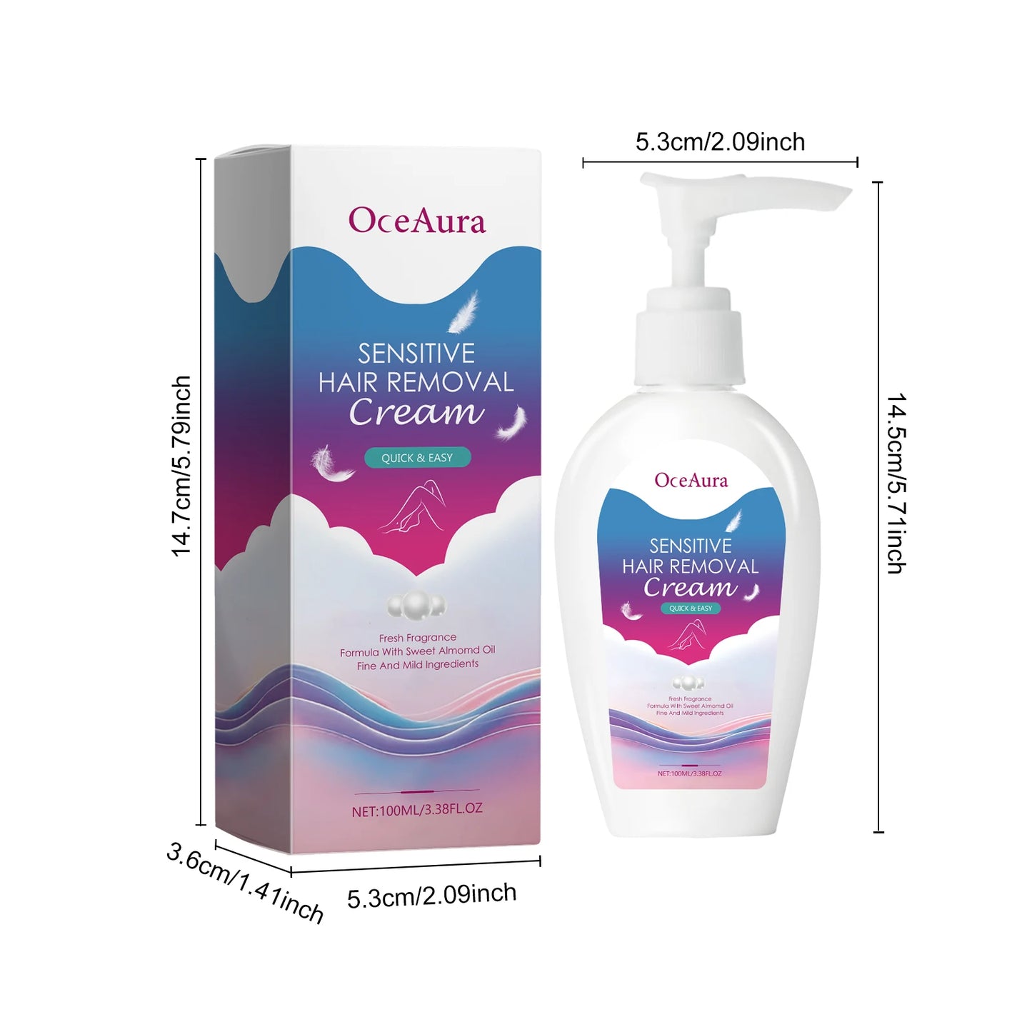 M&T Wear – OceAura Permanent Hair Removal Cream for Men