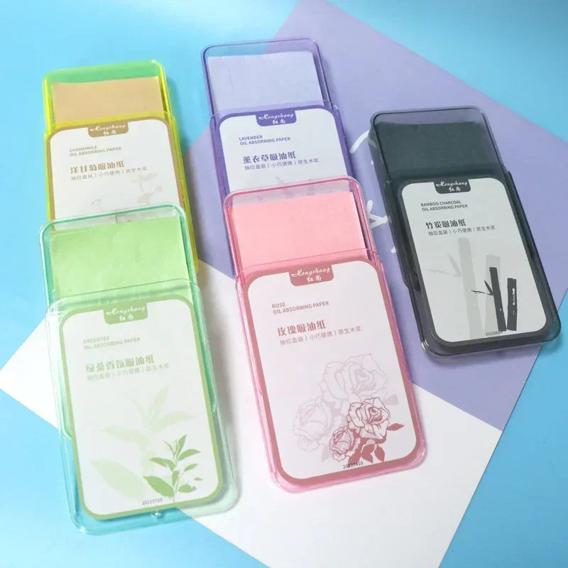 300PcsFace Oil Absorbing Paper Summer Oil Control Wipes Absorbing Sheet Oily Paper Face Cleansing  Makeup Tool Face Oil Blotting