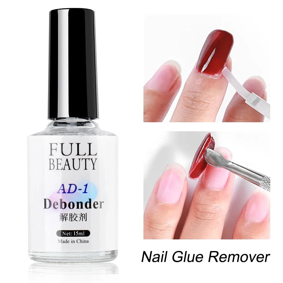 M&T Wear - Nail Glue Remover 15ml | Fast Dissolve for False Nails & Rhinestones