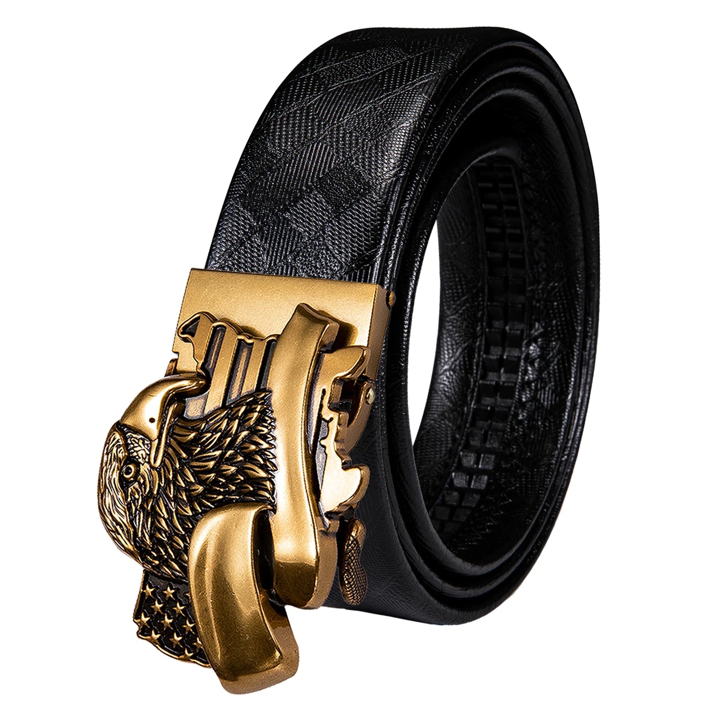 M&T Wear - Luxury Gold Buckle Cowskin Genuine Leather Belt
