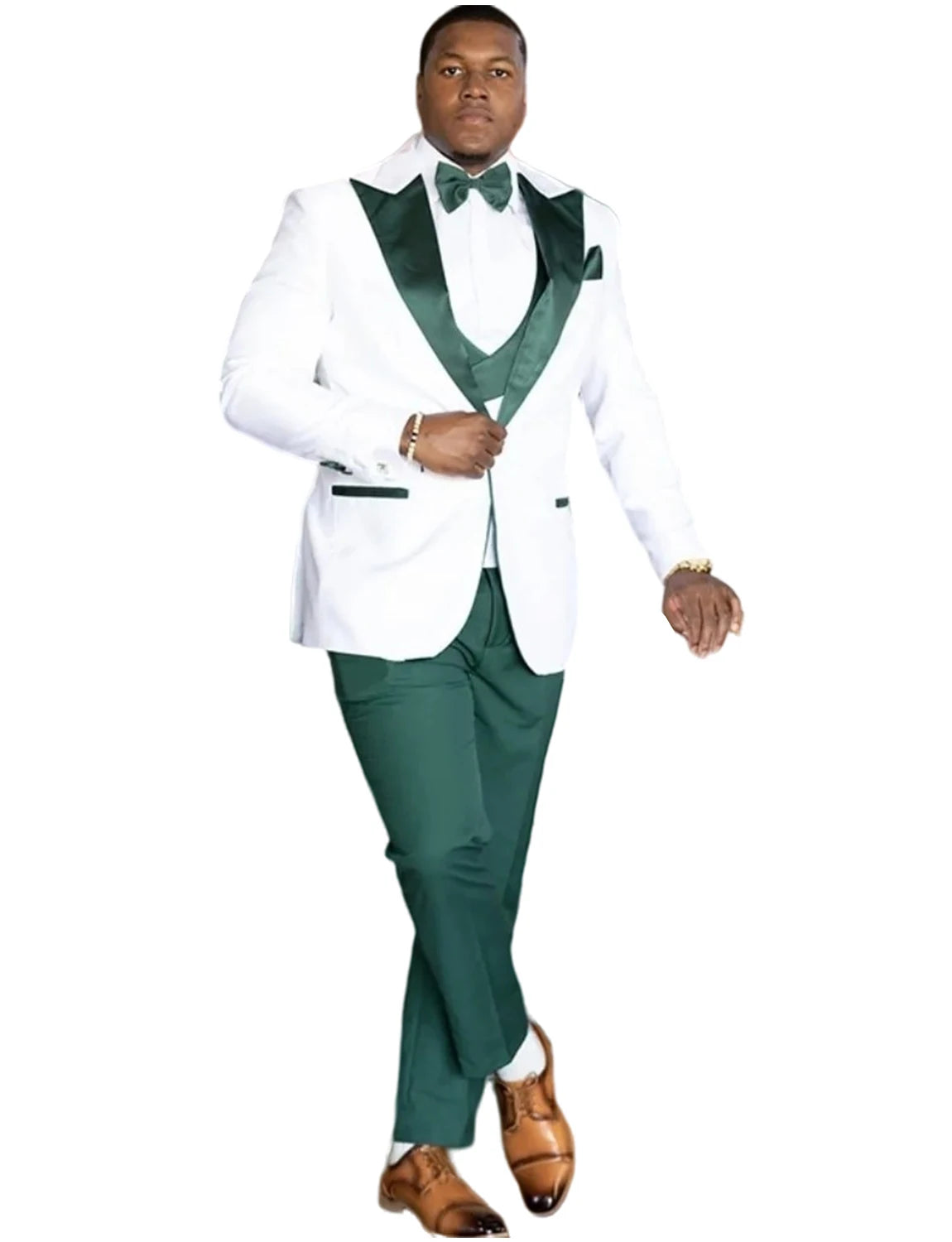 M&T Wear - Men’s 3-Piece Peak Lapel Tuxedo Suit – Perfect for Weddings, Proms & Business Events