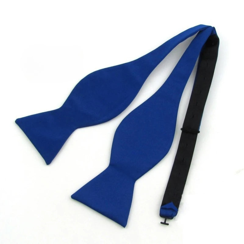 Men's Formal Pre-tied Adjustable Bow Tie Solid Color Elegant Wedding Party Event Bulk Wholesale Easy Wear British Style